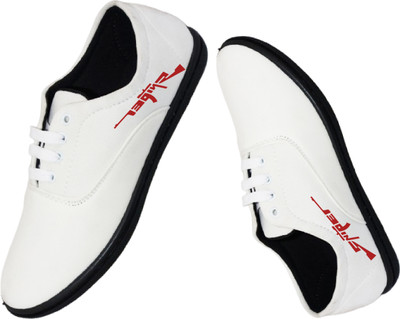 Kenamin Stylish Casual Shoes for Men and kids Casuals For Men(White, Red , 9)
