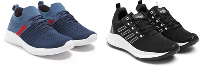 Face Sneakers For Men(Black, Navy, Red , 6)