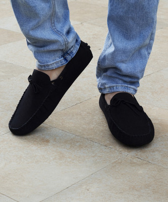 BIG FOX Casual Kiltie Tassled Loafers For Men(Black , 7)
