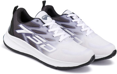 NOBELITE Premium Sports ,Gym, Trending, Stylish Running Shoes For Men(Black, White , 9)