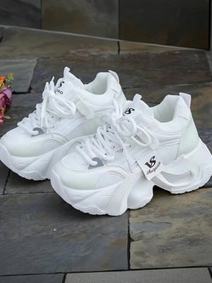 MEGPAR Trending Stylish Sneakers For Women(White , 6)