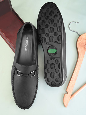 PROVOGUE Loafers For Men(Black , 12)