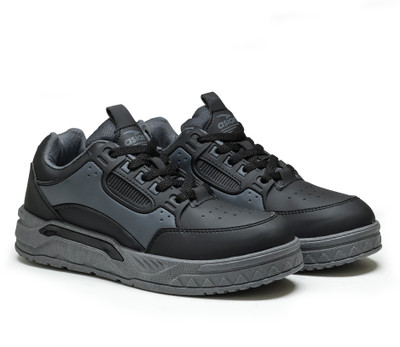 asian Asian Men's Stylish Casual Sneakers | Comfortable Daily Wear Colourblocked Shoes Sneakers For Men(Black, Grey , 9)