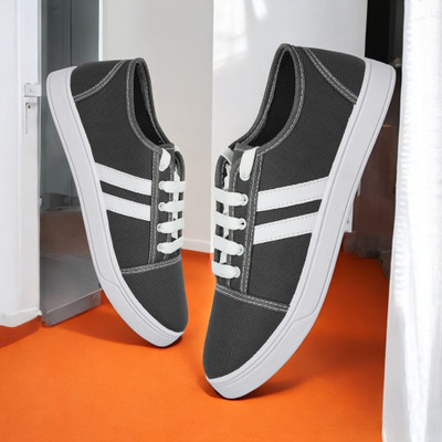 Free Kicks FK-camp Grey Comfortable Sneakers For Men(Grey, White , 6)