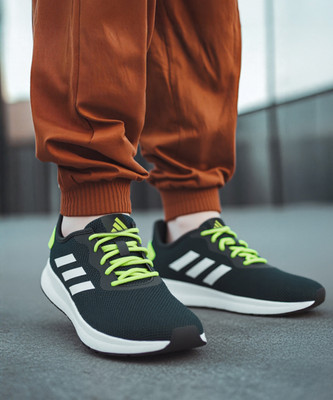 ADIDAS Fluo M Running Shoes For Men(Dark Blue, Green , 10)