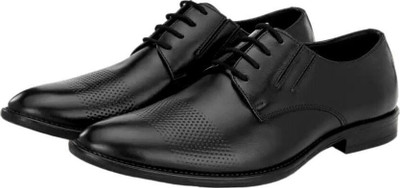 KOXA NS 981 Black 6 - Genuine Leather Formal Shoes For Men Derby For Men(Black , 6)