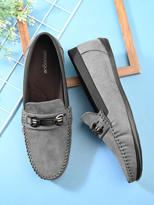 PROVOGUE shoe1 Loafers For Men(Grey , 8)