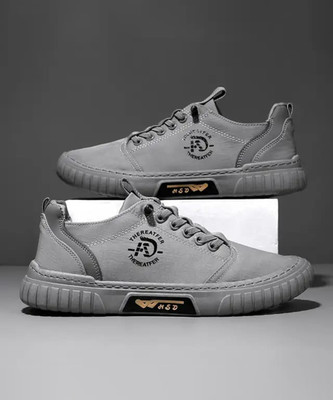 style hub Casual Sneakers for Men's | Comfortable & Slip-Resistant Sneaker for Men's | Canvas Shoes For Men(Grey , 8)
