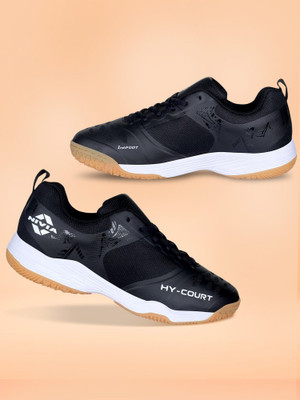 NIVIA HY-COURT 2.1 Badminton Shoes For Men(Black , 6)