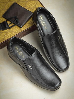 action Dotcom D 63 Classic Comfortable Stylish Formal Slip On Monks Slip On Shoes For Men(Black , 8 UK/India)