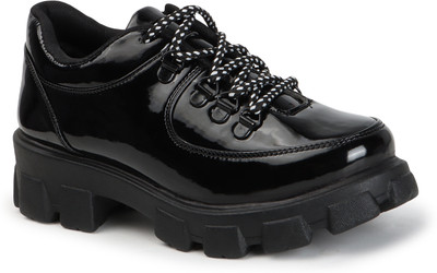 KILLER Smart Casual Lace-Up Sneakers For Women & Girls Sneakers For Women Sneakers For Women(Black , 7)