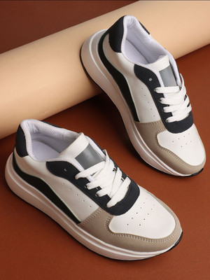 TRYME Sneakers For Women(Black, Beige , 4)