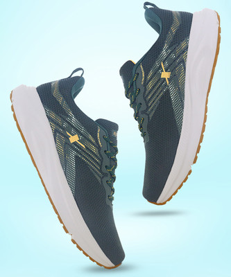 Sparx SM 876 Running Shoes For Men(Green, Gold , 10)