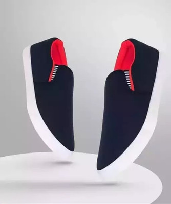 BOKZZON Trendy shoes for men – Smart loafers for men casual, stylish jute shoes style Loafers For Men(Red, Blue , 9)