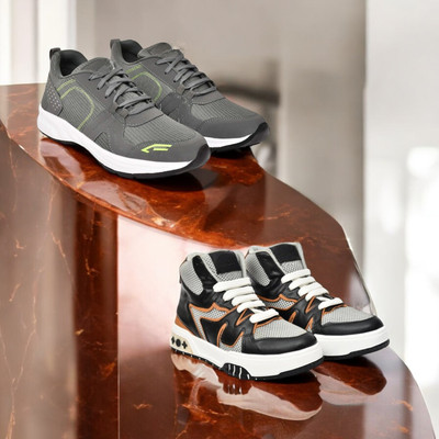 KRITON Trendy & Durable Men’s Boots – Perfect for Everyday Wear Boots For Men(Grey, Multicolor , 7)