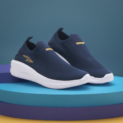 asian Storm-41 Walking Shoes for Men | Stylish Slip-On Sneakers with Comfort & Grip Slip On Sneakers For Men(Navy , 7)