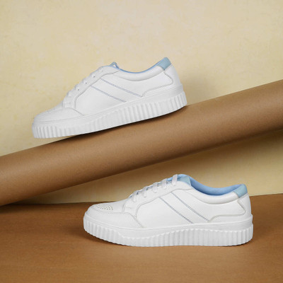 METRO Sneakers For Women(White , 6)