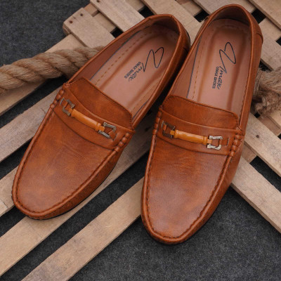 Umax Loafers For Men(Tan , 8)