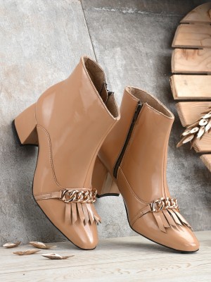 El Paso EPW9402 Lightweight Comfort Summer Trendy Premium Stylish Boots For Women(Beige)