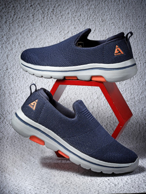 action Athleo ATG 487 Comfortable Lightweight Breathable Sports Slip On Running Shoes For Men(Navy , 7)