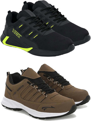 Pennen Men's Lightweight Running Shoes – Comfortable, Stylish Casual Shoes for Walking Loafers For Men(Black, Brown , 7)