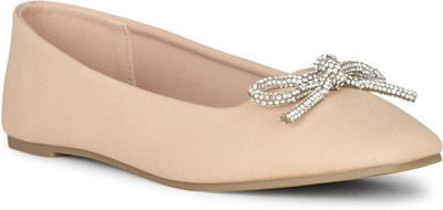 Bata Metallic Ballerina Bellies For Women(Pink , 8)