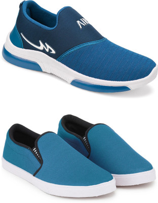 Free Kicks Combo Of 2 Shoes FK-Mexico & FK-Fitman Running Shoes For Men(Blue , 9)