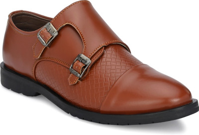 John Karsun Monk Strap For Men(Tan , 6)