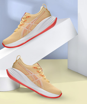 Asics GEL-CUMULUS 27 Running Shoes For Women(Off White , 4)