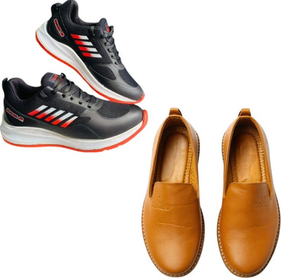 Plama Stylish Casual Shoes for Men – Perfect for Daily Wear Casuals For Men(Black, Tan , 8)