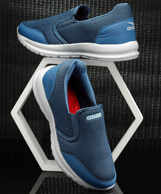 asian Superwalk-17 Walking,Jogging,Slipon Trendy Shoes Slip On Sneakers For Men(Dark Blue , 7)