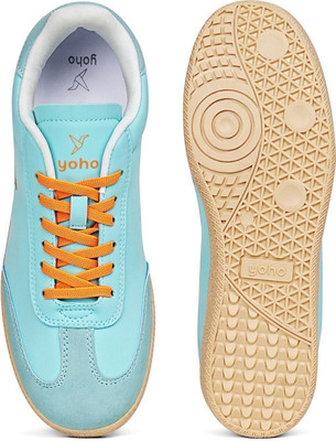 yoho Quoi|TPR Sole | Stylish & Comfortable Fit | Vibrant Colours | Cushioned Insole Sneakers For Women(Blue , 8)