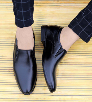Zixer Office Wear Soft Derby Formal Shoes For Men || Boys Semi Formal Wedding Party Boots For Men(Black , 9)