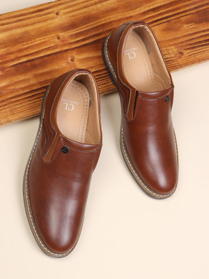 CARLTON LONDON Corporate Casuals For Men(Brown , 9)