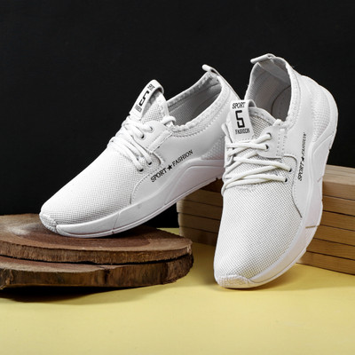 Begone New Trendy Light Weight Fully Comfortable Stylish Shoes for Men Hiking & Trekking Shoes For Men(White , 8)