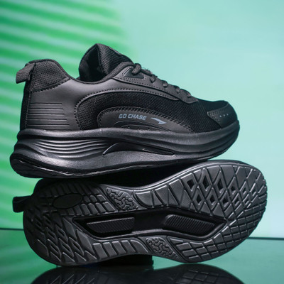 asian Civic-04 Men’s Training & Running Shoe | Lightweight Shoe with Arch Support Running Shoes For Men(Black , 10)