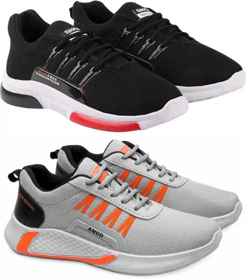 ELASA TY-RUNFREE BLACK_HERO GREY Outdoors For Men(Black , 6)