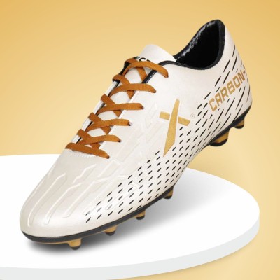 VECTOR X Carbon-X Football Shoes For Men(White, Gold)