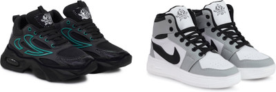 DARTKICK Versatile Casual Shoes for Men – Smart, Sleek & Comfortable Casuals For Men(White, Grey, Black, Blue , 8)