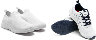 Face Stylish Sports Shoes for Men – Ideal for Running, Gym & Training Sneakers For Men(White, White , 6)