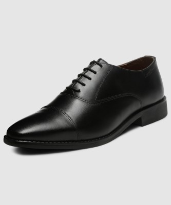 LOUIS STITCH Jet Black Italian Leather Formal Derby Lace Ups for Men (RXCTJB) UK 11 Derby For Men(Black , 11)