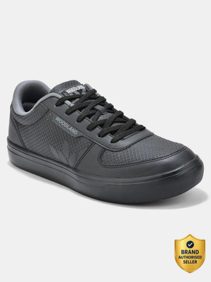 WOODLAND Casual Daily Wear Lightweight Breathable Comfortable Sneakers For Men(Black , 9)