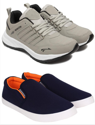 Free Kicks Combo Of 2 Shoes FK-Freesole & FK-Fitman Sneakers For Men(Blue, Orange , 8)