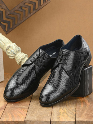 INVICTUS INVICTUS Men Textured Lace-Ups Formal Derbys Corporate Casuals For Men(Black , 11)