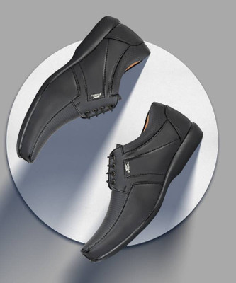 mastershoe Black Formal Shoes Oxford For Men Lace Up For Men(Black , 9)
