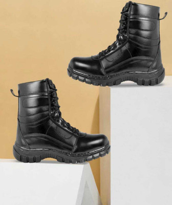 Fonicy Fonicy Combat Army Boot For Men Casuals For Men(Black , 5)