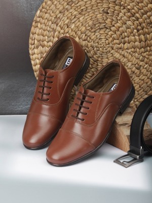 iD Men TAN Formal Shoes Lace Up For Men(Tan , 7)