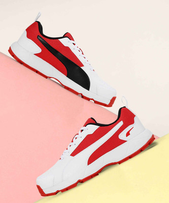 PUMA Cricket HighRun Cricket Shoes For Men(White , 6)