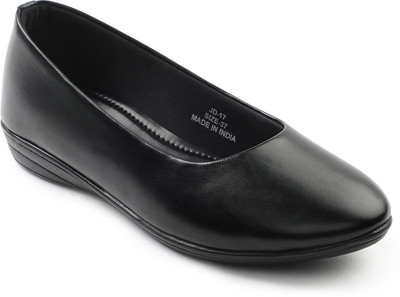 LIBERTY Healers JD-17 Formal Ballerina Shoes With TPR | Comfortable and Lightweight Bellies For Women(Black , 4)
