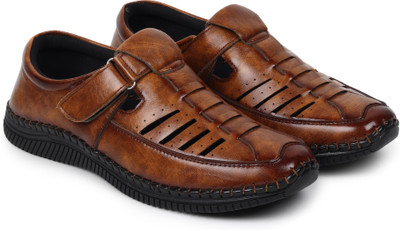 Zixer Men Sandals(Tan , 6)